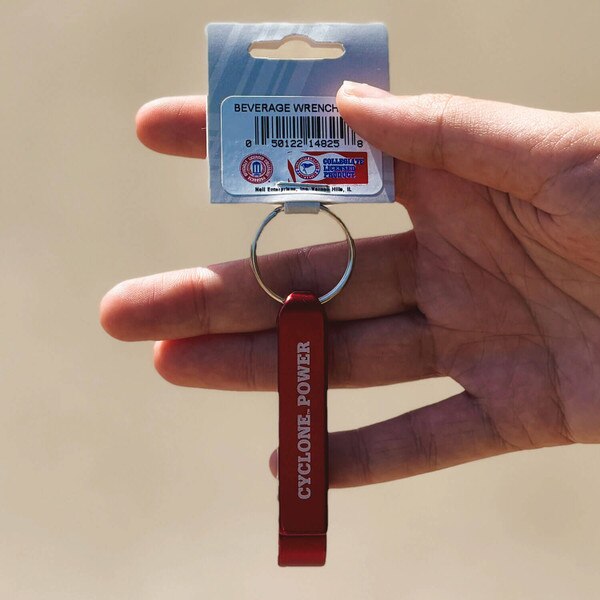 Cyclone Power Cardinal Aluminum Beverage Wrench Keychain